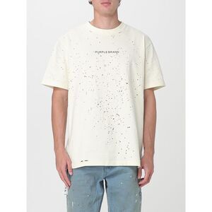 Purple T-Shirt Men Yellow